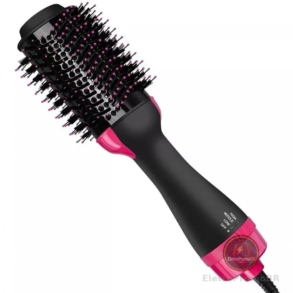Escova Secadora Alisador Elétrica Quente Cabelo Com 3 Em1 Hair Styler APENAS 110V