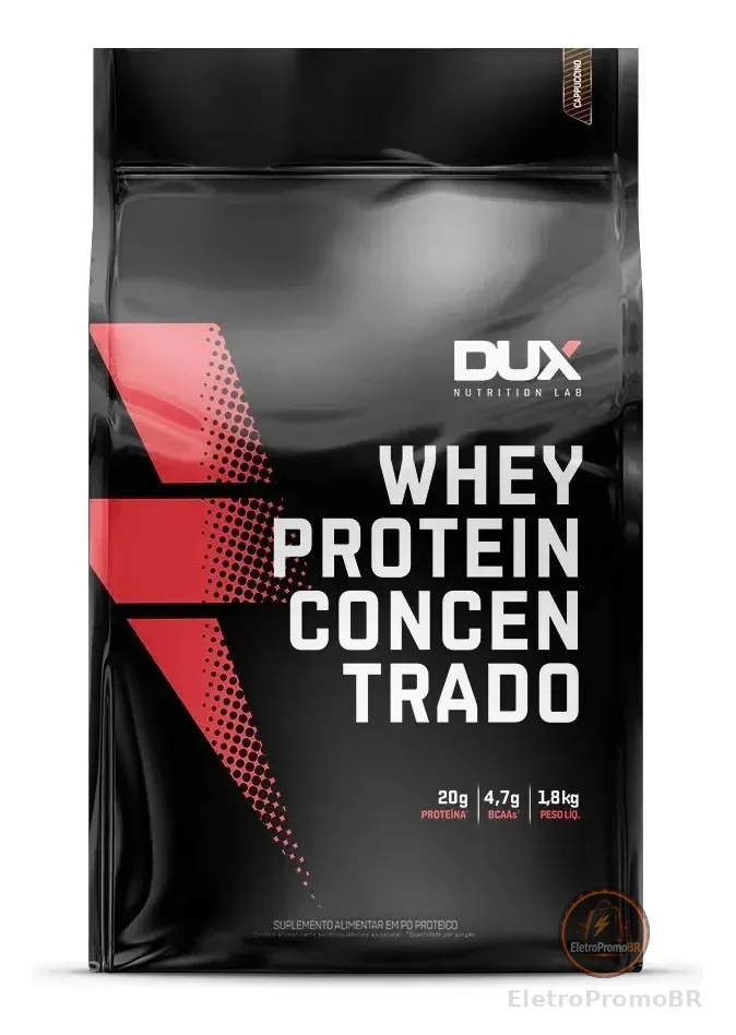 Whey Protein Concentrado Dux Nutrition 1.8kg Sabor Capuccino