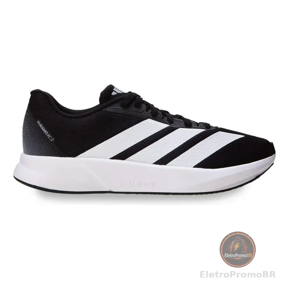 Tênis Esportivo Feminino Duramo Rc2 adidas Preto E Branco Liso 39 Br