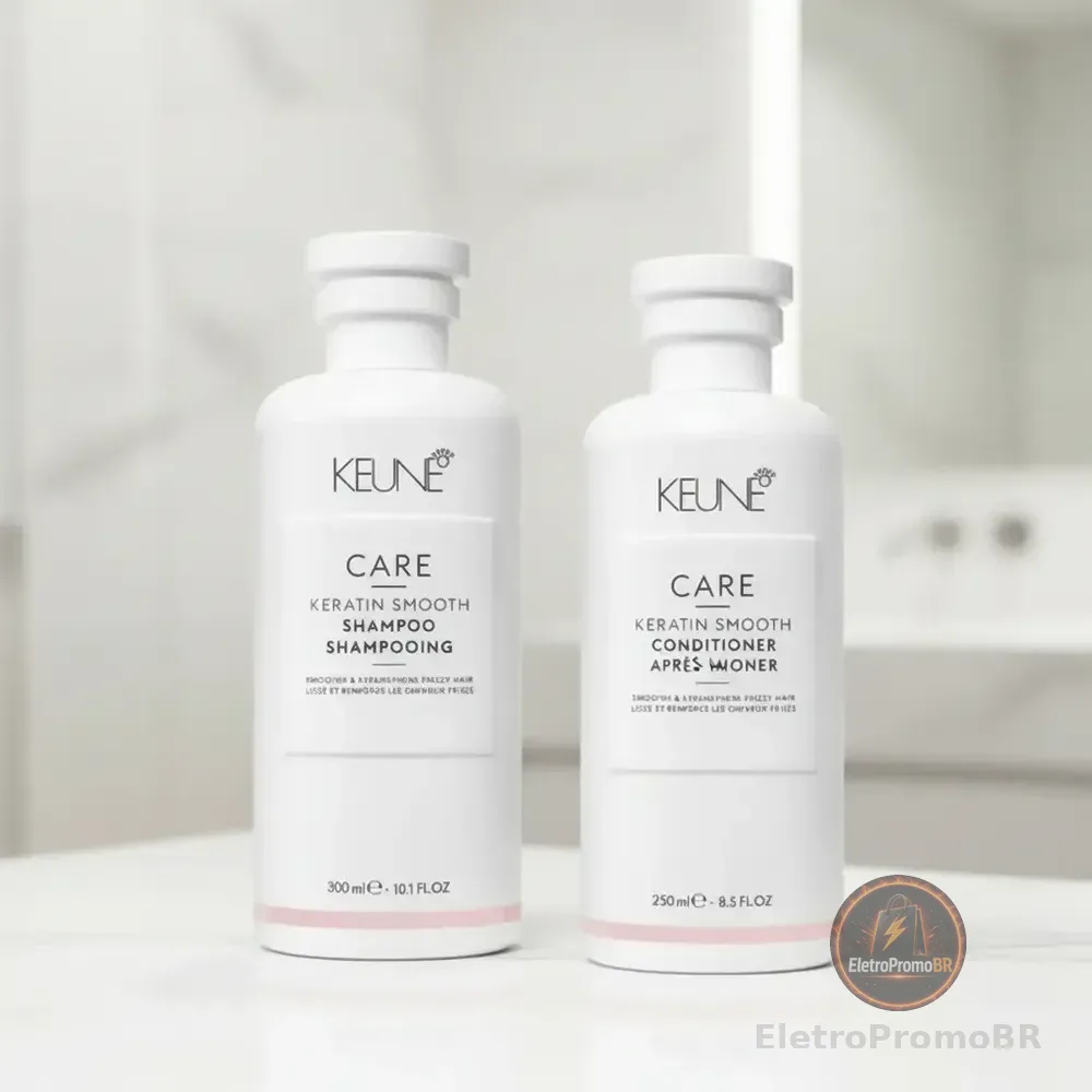 Kit Keune: Shampoo Keratin Smooth Reconstrução 300ml + Condicionador Keratin Smooth 250ml