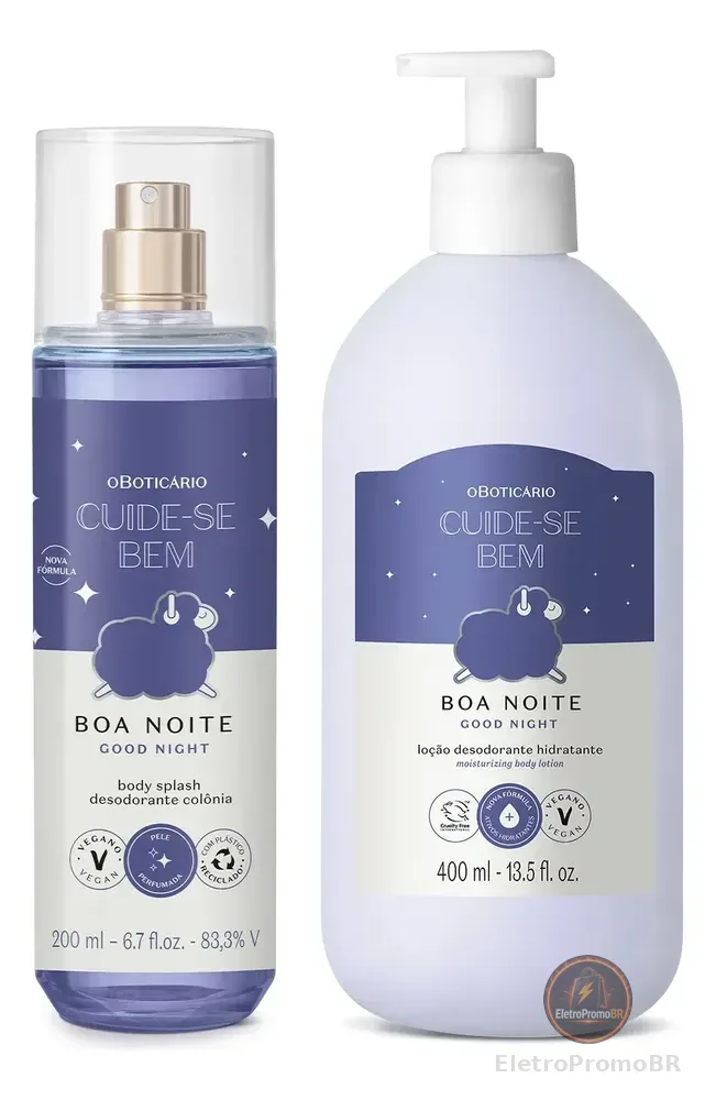 Kit Cuide-se Bem Boa Noite: Body Splash 200ml + Hidratante Desodorante Corporal 400ml