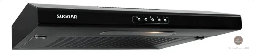 Depurador de Ar Suggar Slim com Manta 60 cm Cor Preto