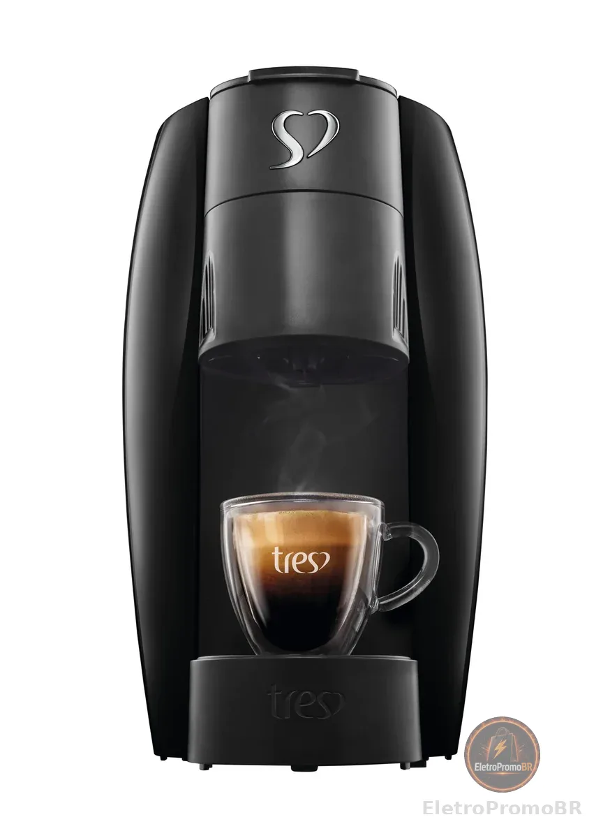 3 Corações TRES Cafeteira Espresso e Multibebida LOV Preta - 127V