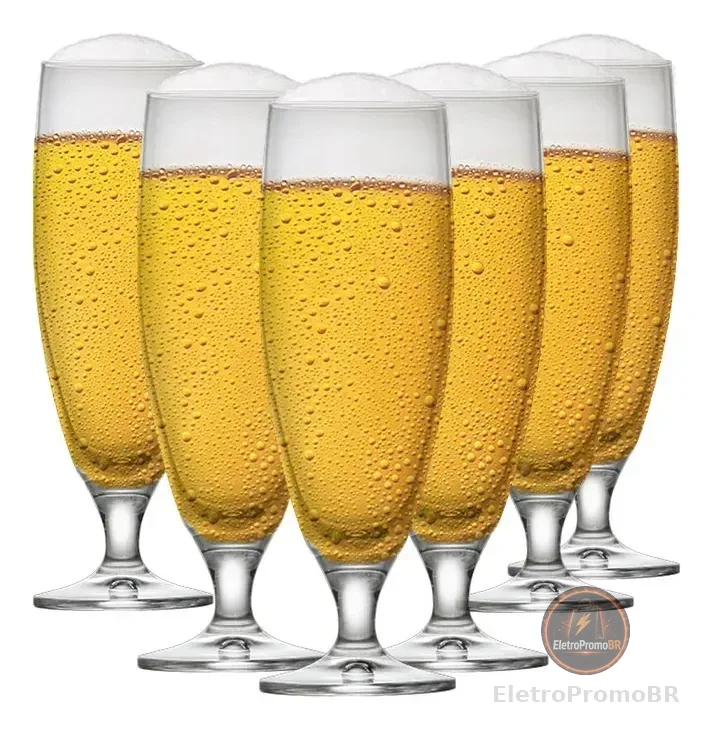 Jogo 6 Taças De Cristal Elite Para Cerveja 310ml - Ruvolo Kit 6