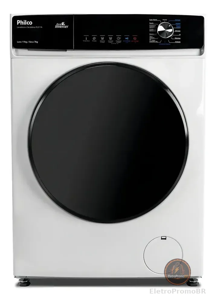 Lava E Seca Philco 11kg Pls11a Invertplus 16 Programas Branco 127v