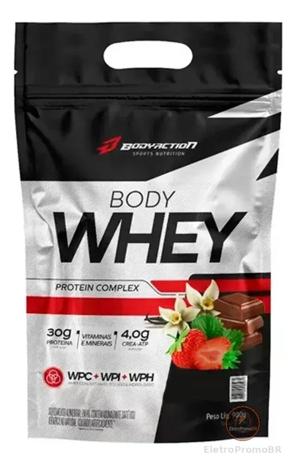 Body Whey 900g Refil - Bodyaction - Protein Complex Sabor Baunilha