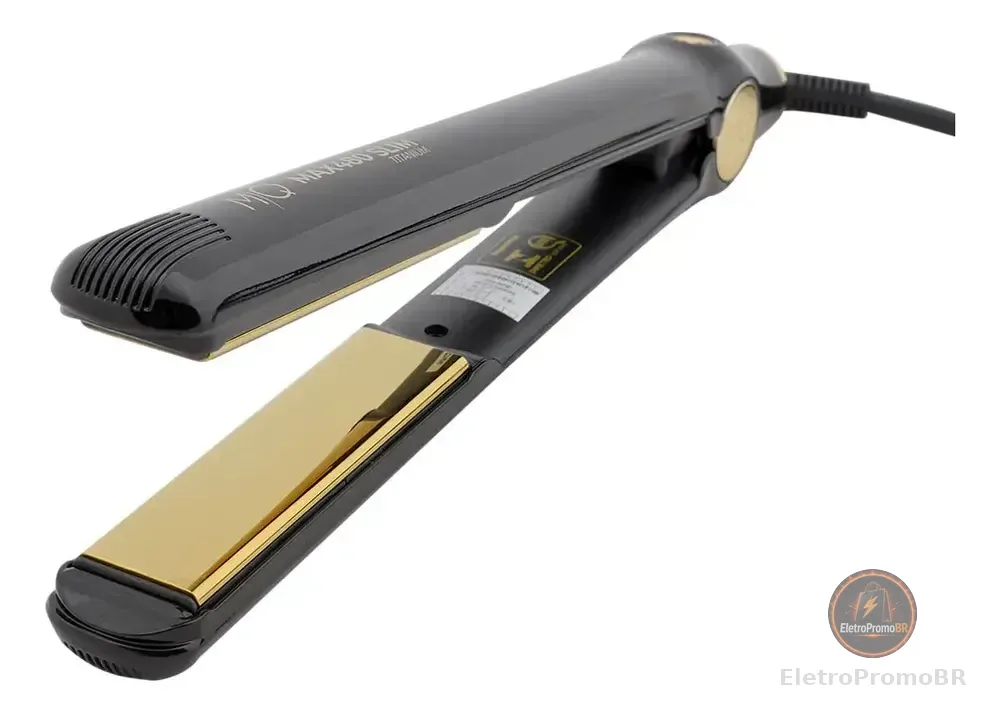 Chapinha de cabelo MQ Professional Hair Styling Max480 Slim Titanium preta
