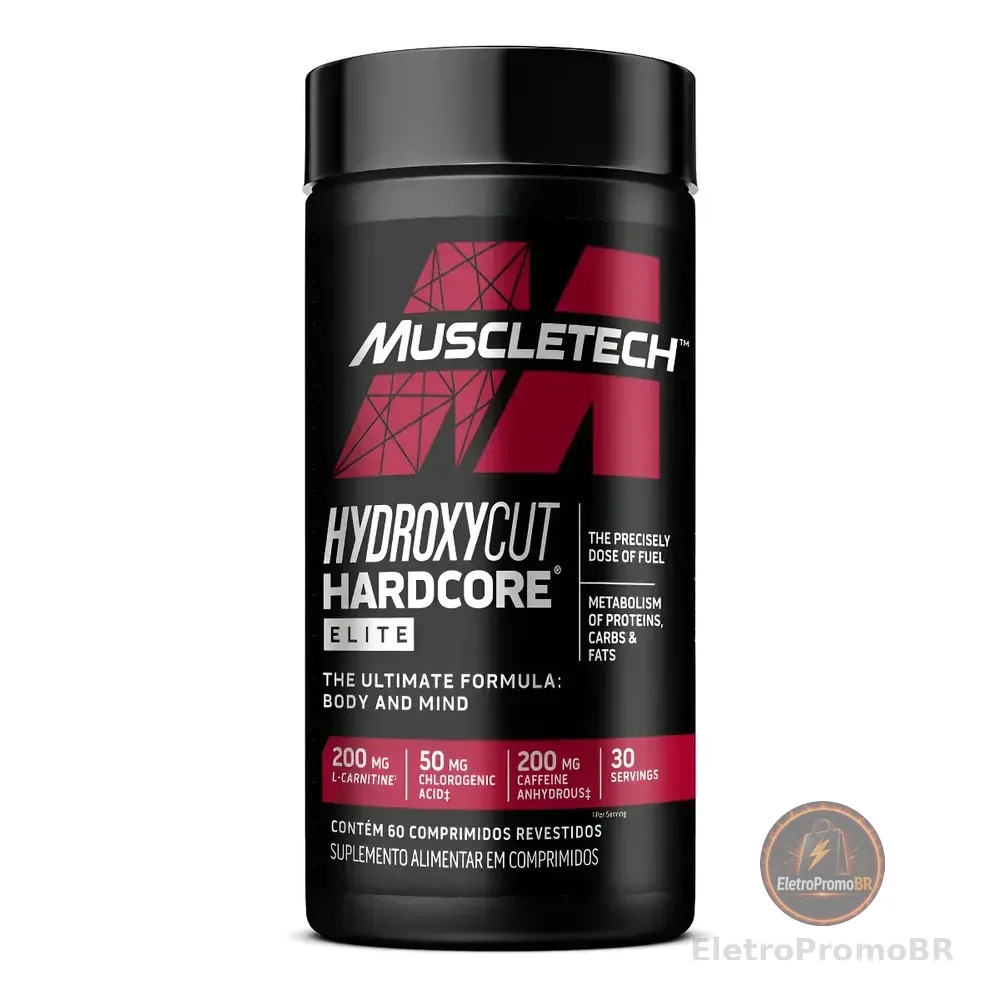 Muscletech Hydroxycut Hardcore Elite 60 Tabletes Termogênico Sabor Sem Sabor
