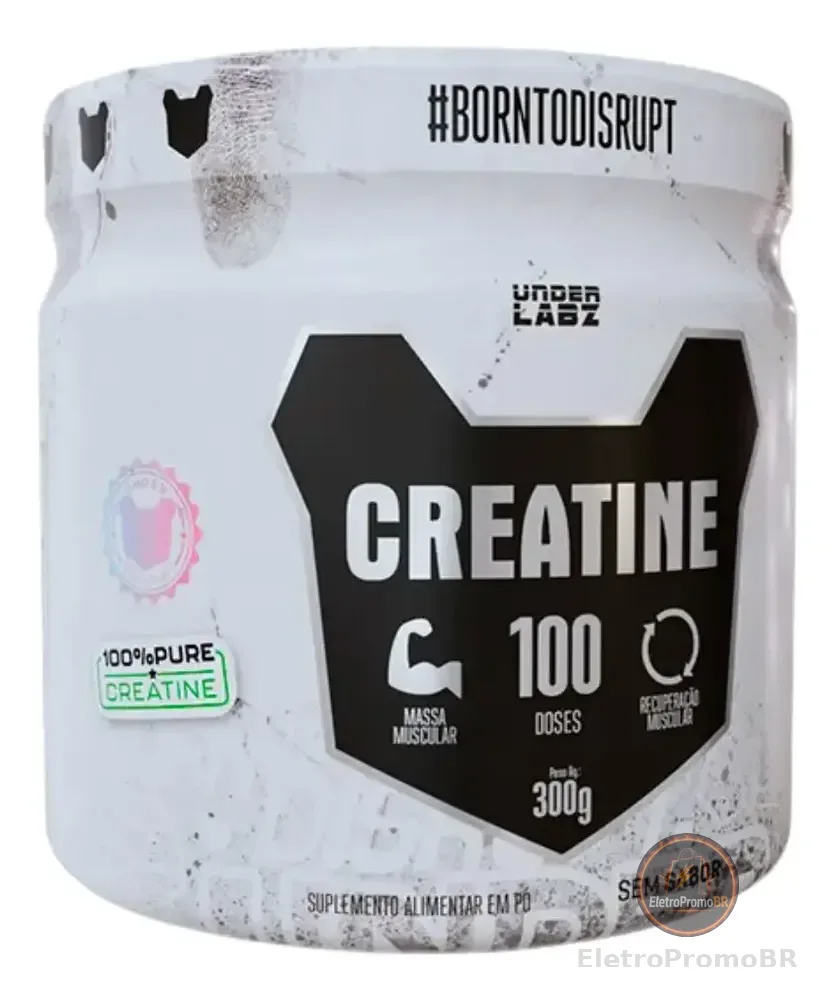 Creatina Monohidratada Under Labz 300g Para Atletas de Alta Performance