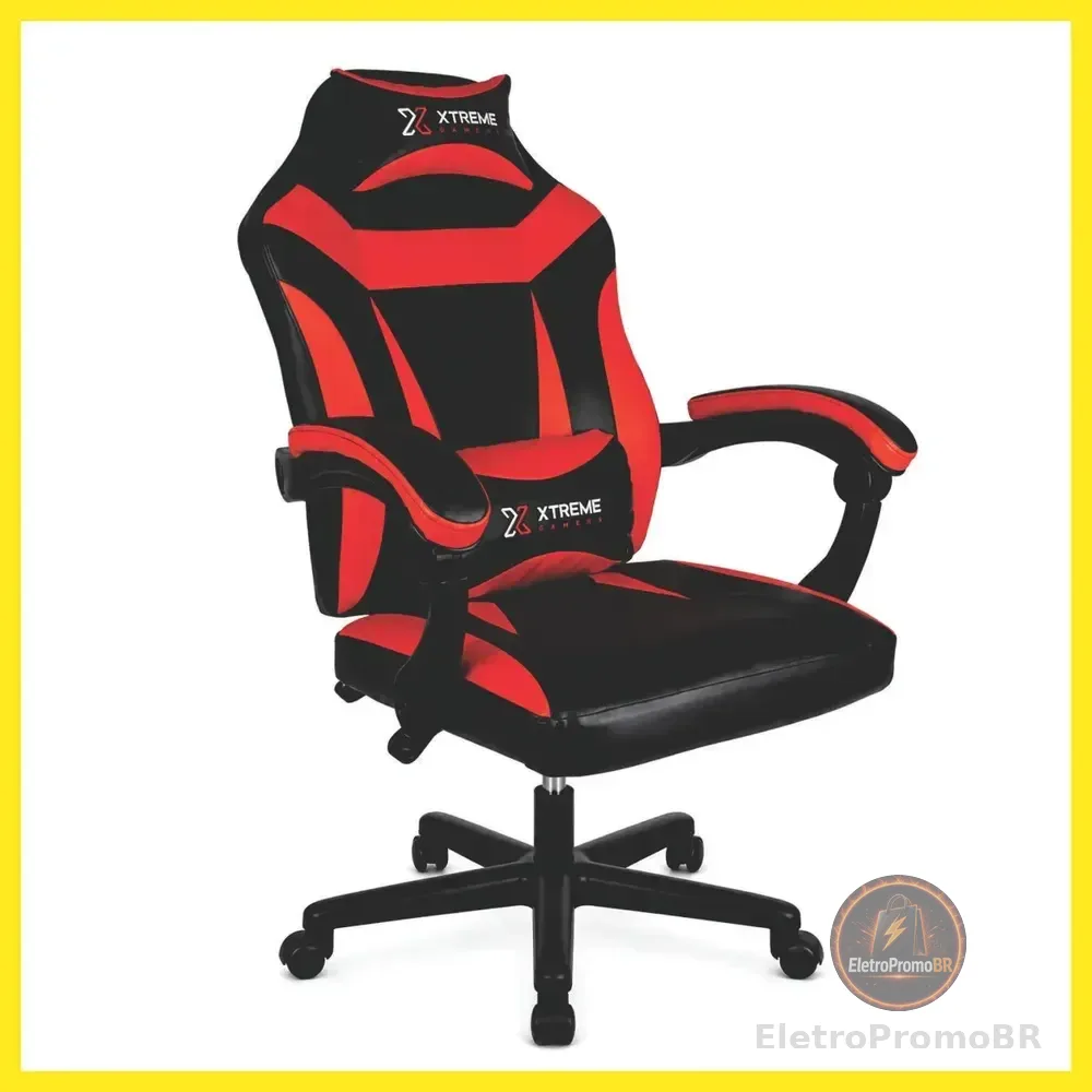 Cadeira Xtreme Gamers Ergonômica 130º Escritório Reclinável Cor Vermelho