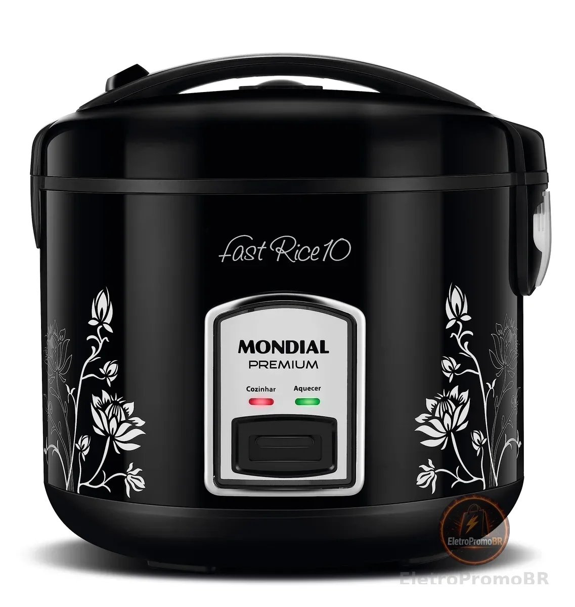 MONDIAL Panela Elétrica de Arroz, Preto, 700W, 110V - PE-44-10X