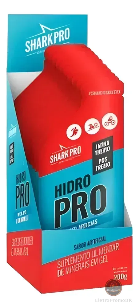Shark-up Hidro Pro Gel Hidratante Display 10un Shark Pro Morango Silvestre