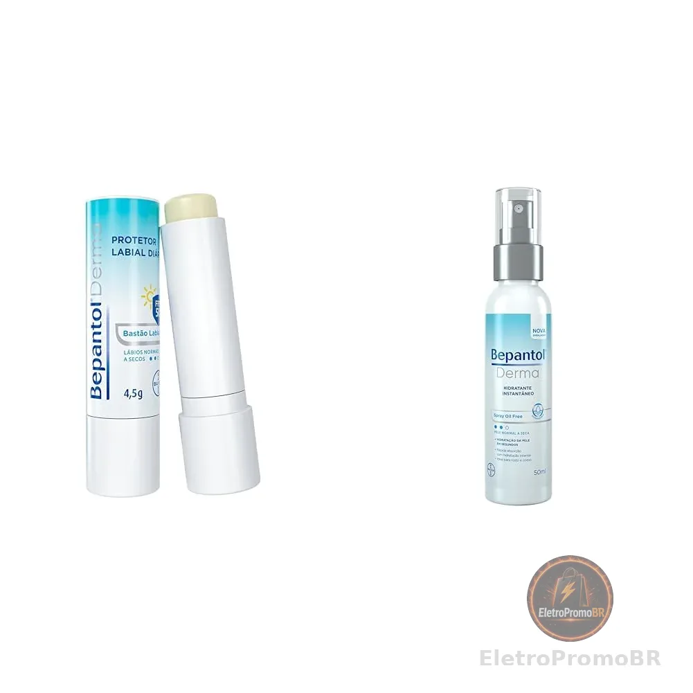 Kit Bepantol Labial FPS 50 4,5g + Hidratante Corporal e Facial Spray 50ml