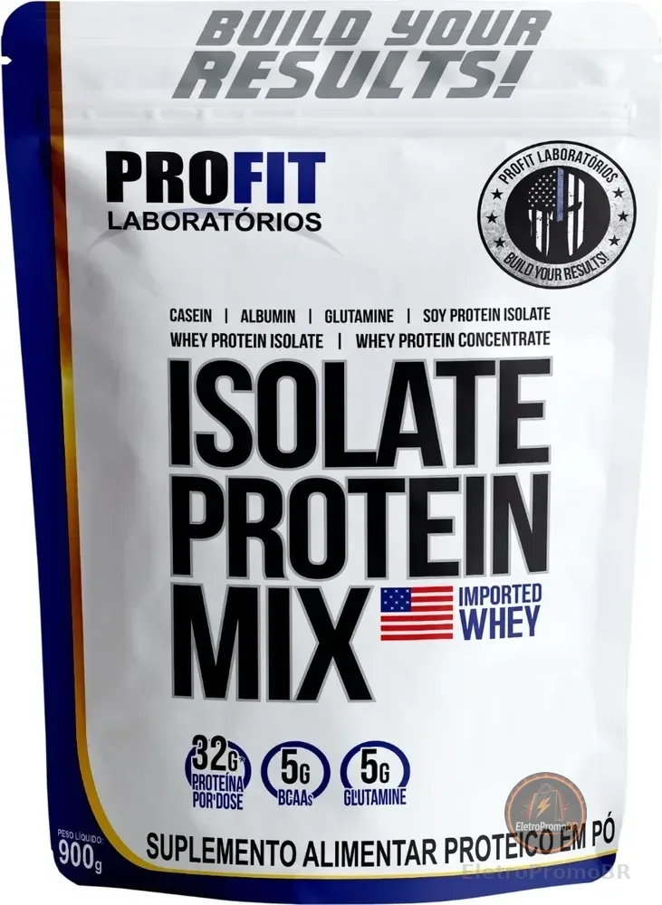 Whey Isolate Protein Mix Refil 900g - Profit Sabor Morango