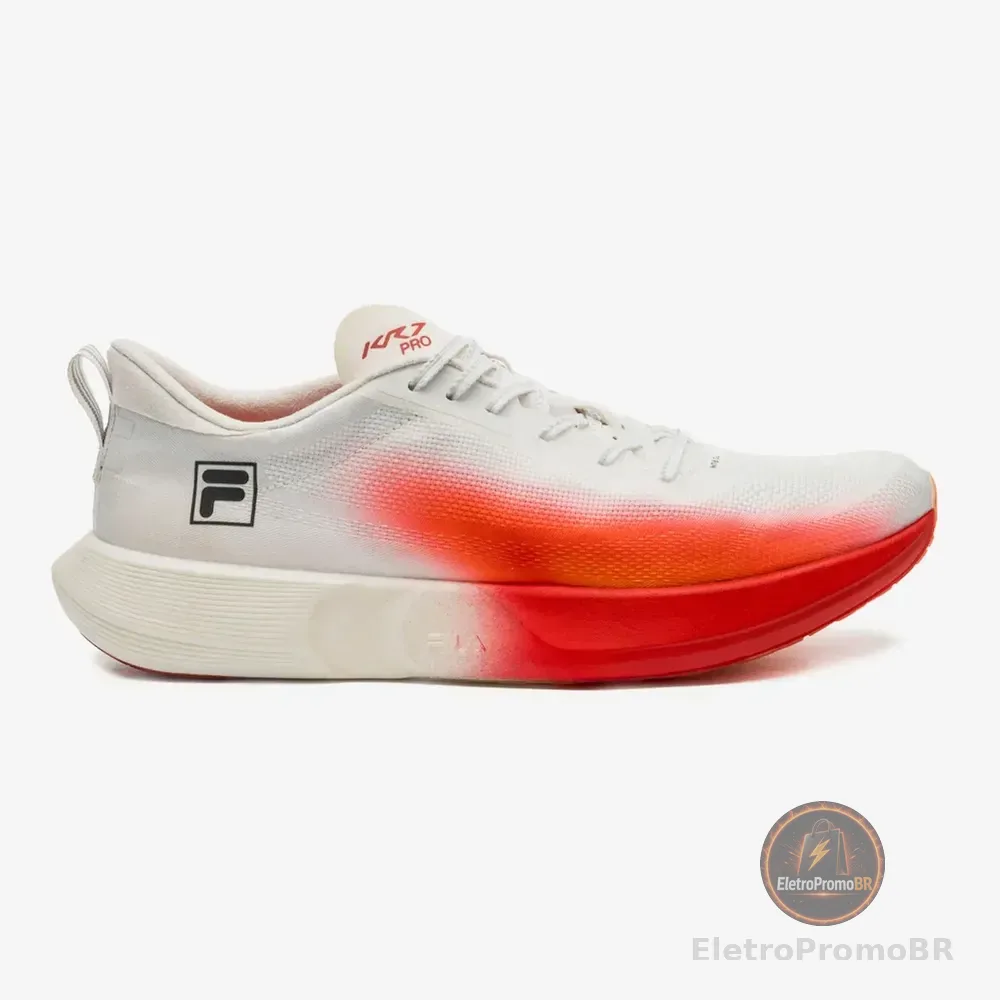Tênis Fila Kr7 Pro Speed Tech Corrida Com Placa De Carbono Branco/preto/vermelho Liso 42 Br