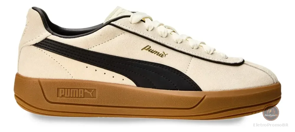 Tênis Feminino Club Klassika Sd Puma Warm White-puma Black-puma Gold Liso 38 Br