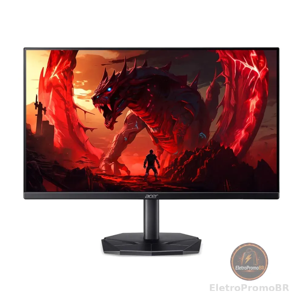 Acer Nitro KG270 P0bi, 27 Polegadas, 1920x1080 Full HD, Monitor Gamer LED VA, 16:9, Anti-Reflexo, 1000:1, 1ms, 144Hz, 18W