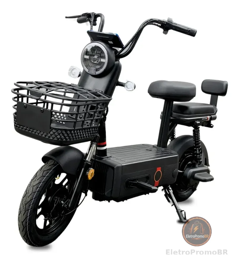 Bicicleta Elétrica Nado C2 1000W Bateria Removível 48V 60km PretoBicicleta Elétrica Nado C2 1000W Bateria Removível 48V 60km Preto