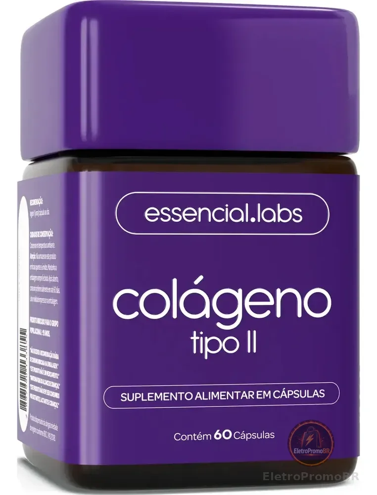 COLÁGENO TIPO 2 com 45mg - Fórmula Exclusiva para a Articulação com Máxima Concentração e Biodisponibilidade - 60 Cápsulas
