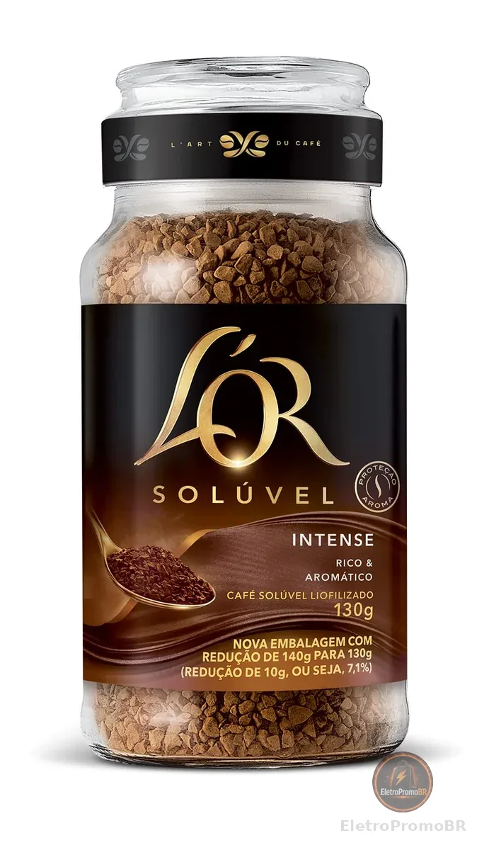 L'OR Café Solúvel Intense Pote De Vidro 130G