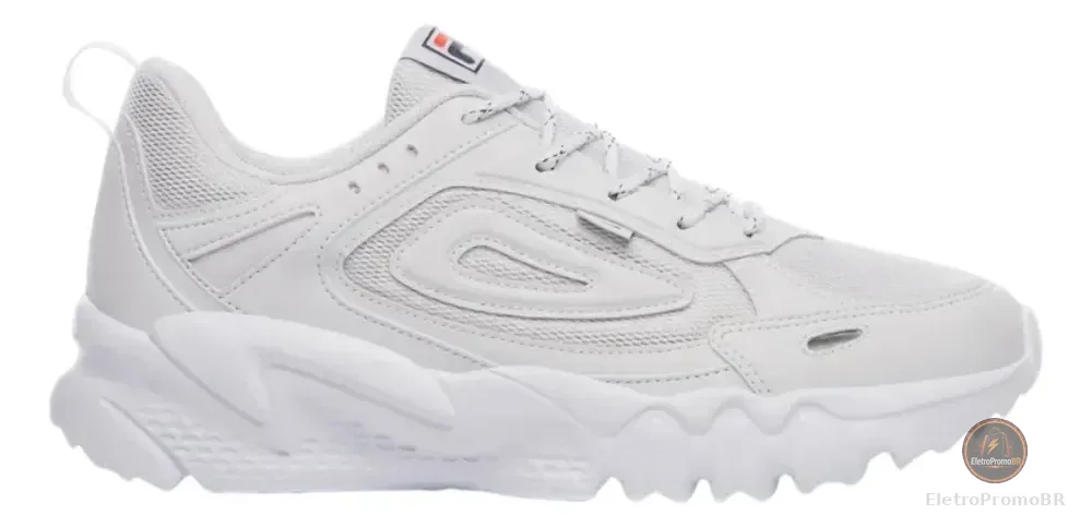Tênis Masculino Fila Venture Tracer Lite Casual Original Branco Geométrico 39 Br