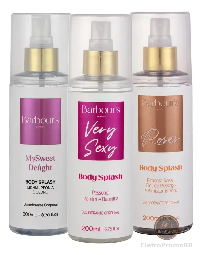 3 Body Splash Very Sexy Delight Roses Barbour's Beauty