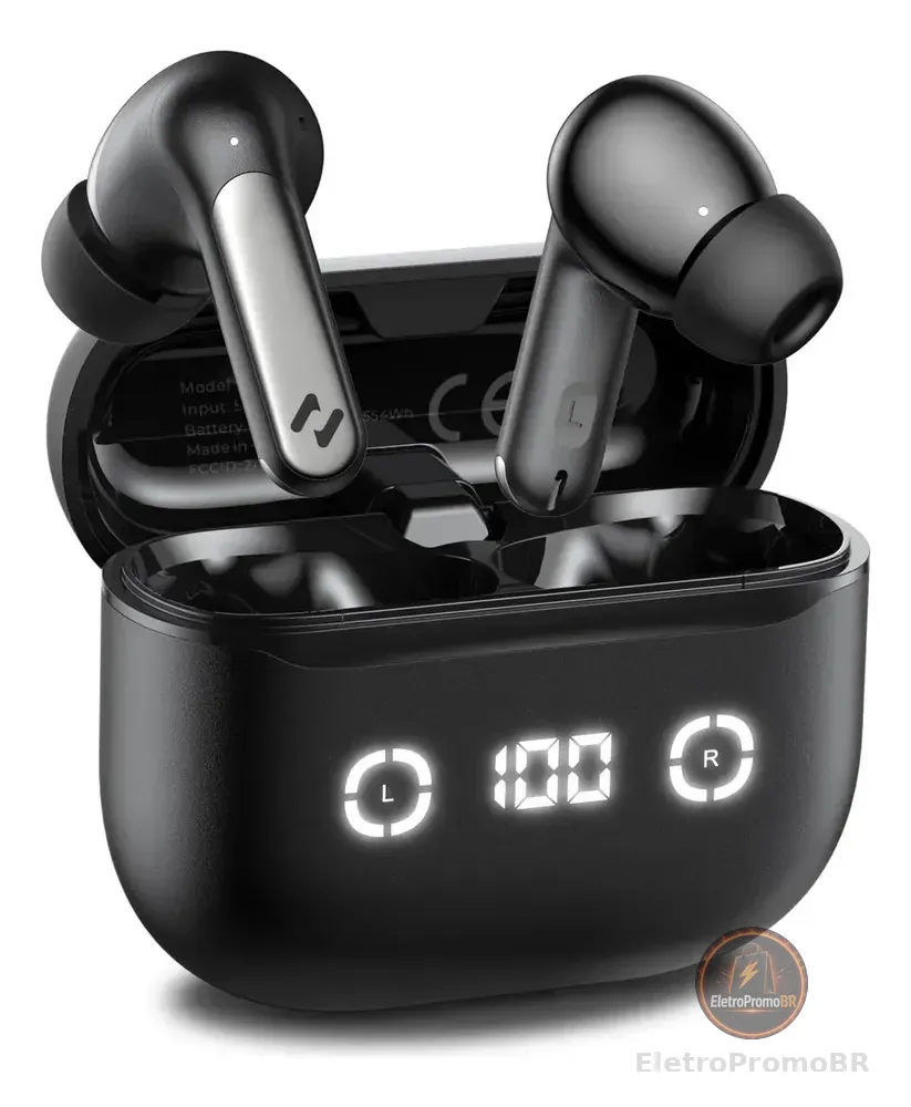 Fones De Ouvido Sem Fio Enc Havit Tw984 Nc01t Bluetooth 5.4 Preto