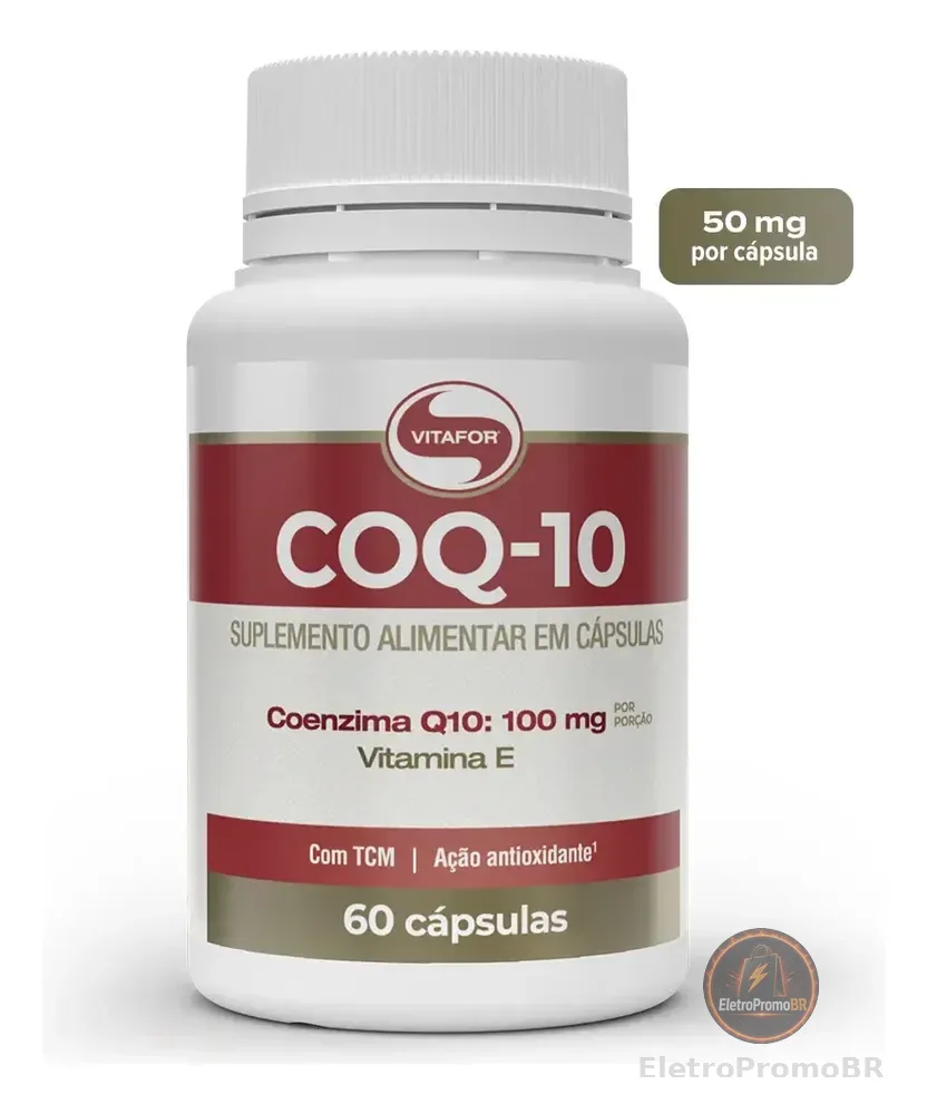 Coenzima Q10 100mg 60 Cápsulas Vitafor Sem Sabor