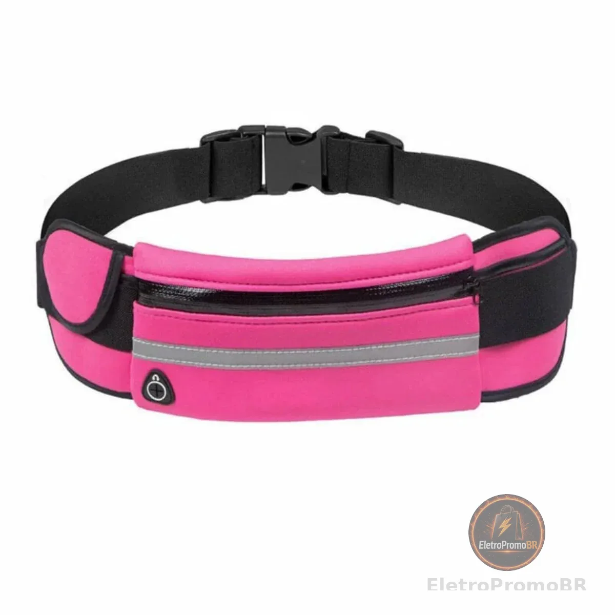 Pochete Corrida Celular Esportiva Treino Exercícios Slim Impermeaável Caminhada Corrida Bike Bicicleta Academia Passeio Porta Dolar Documento Cintura (Rosa)