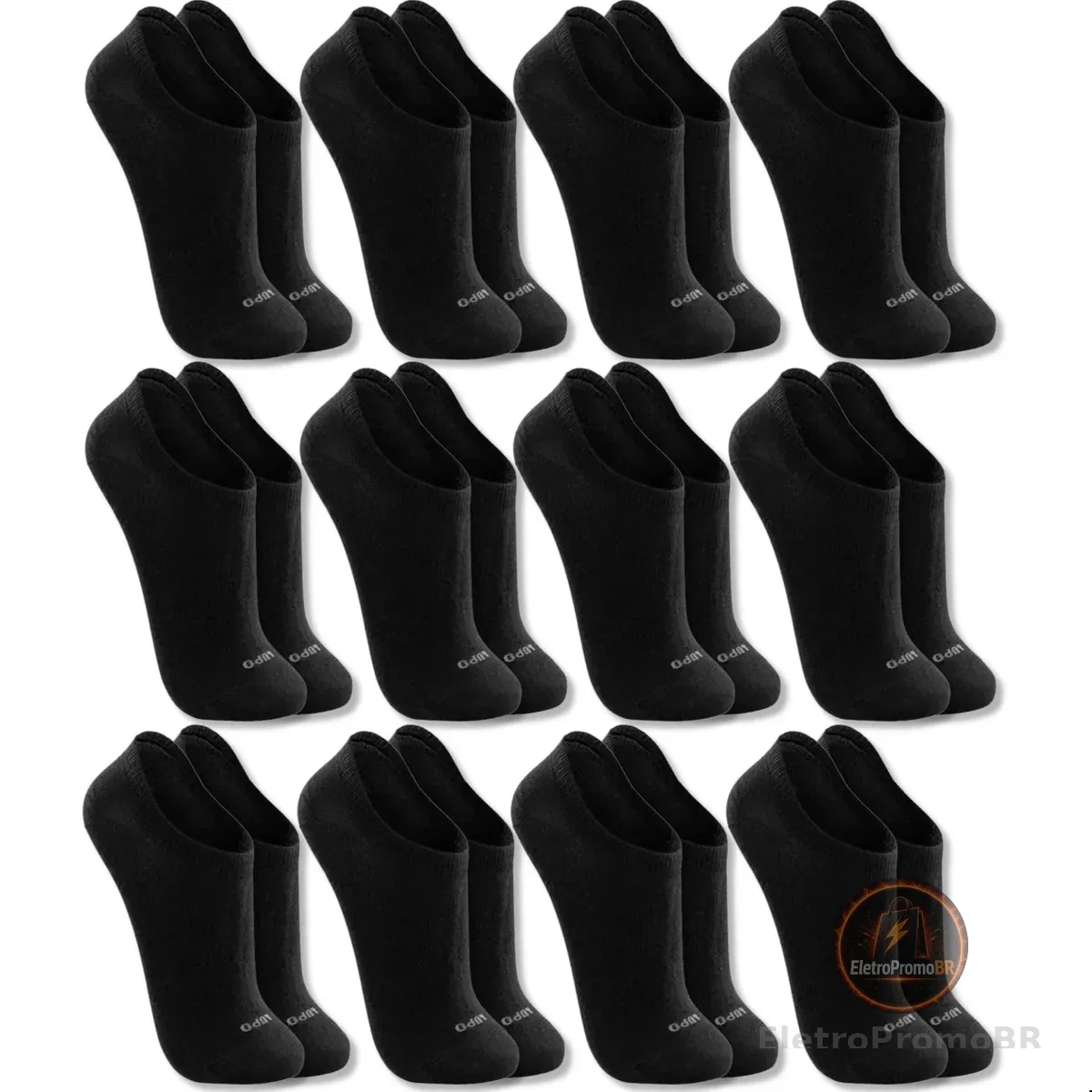Kit 12 Pares Meia Lupo Sapatilha Soquete Invisível Original Unissex