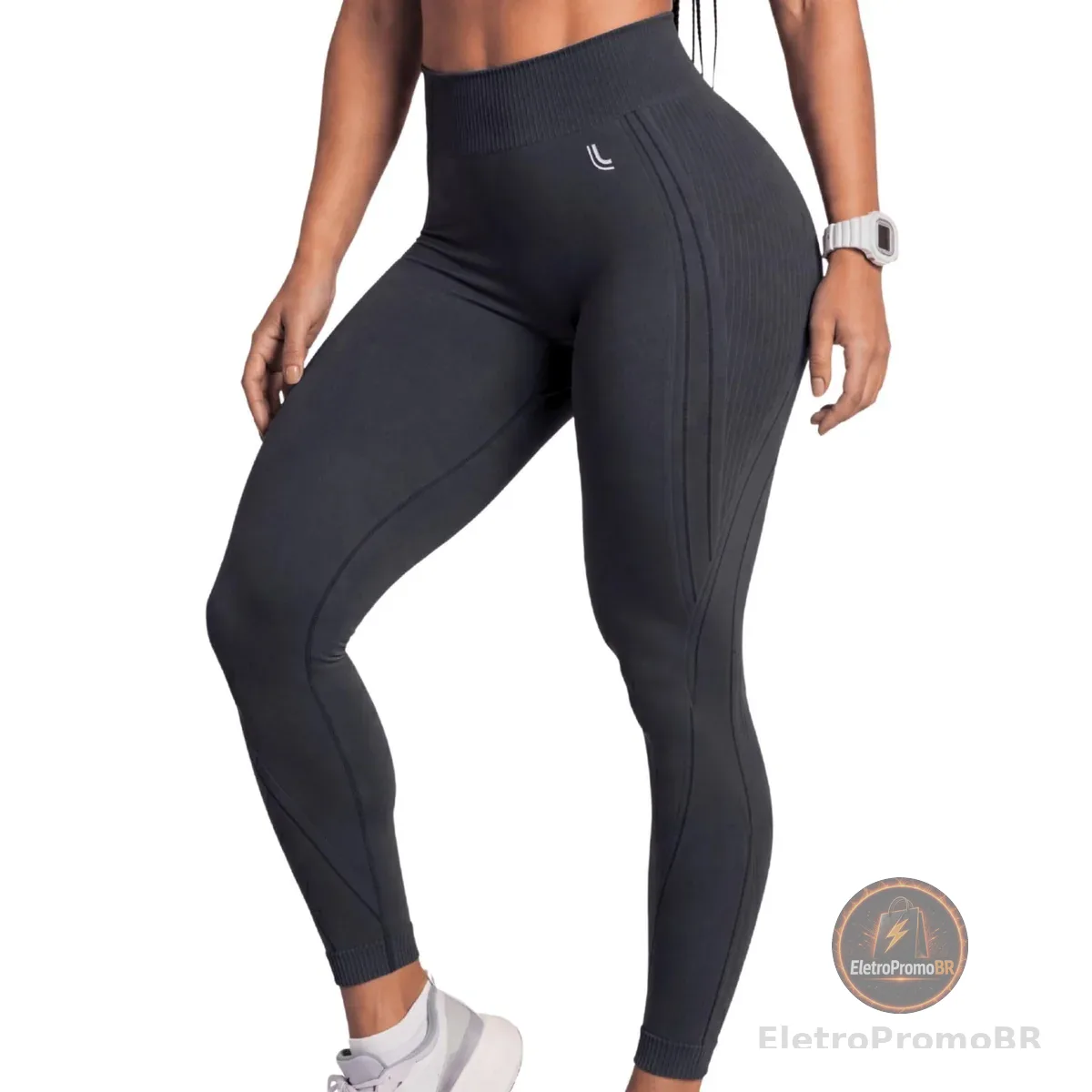 Calça Legging Lupo Fitness Feminina Esportiva Em Poliamida Texturizada a Ar Sem Costura