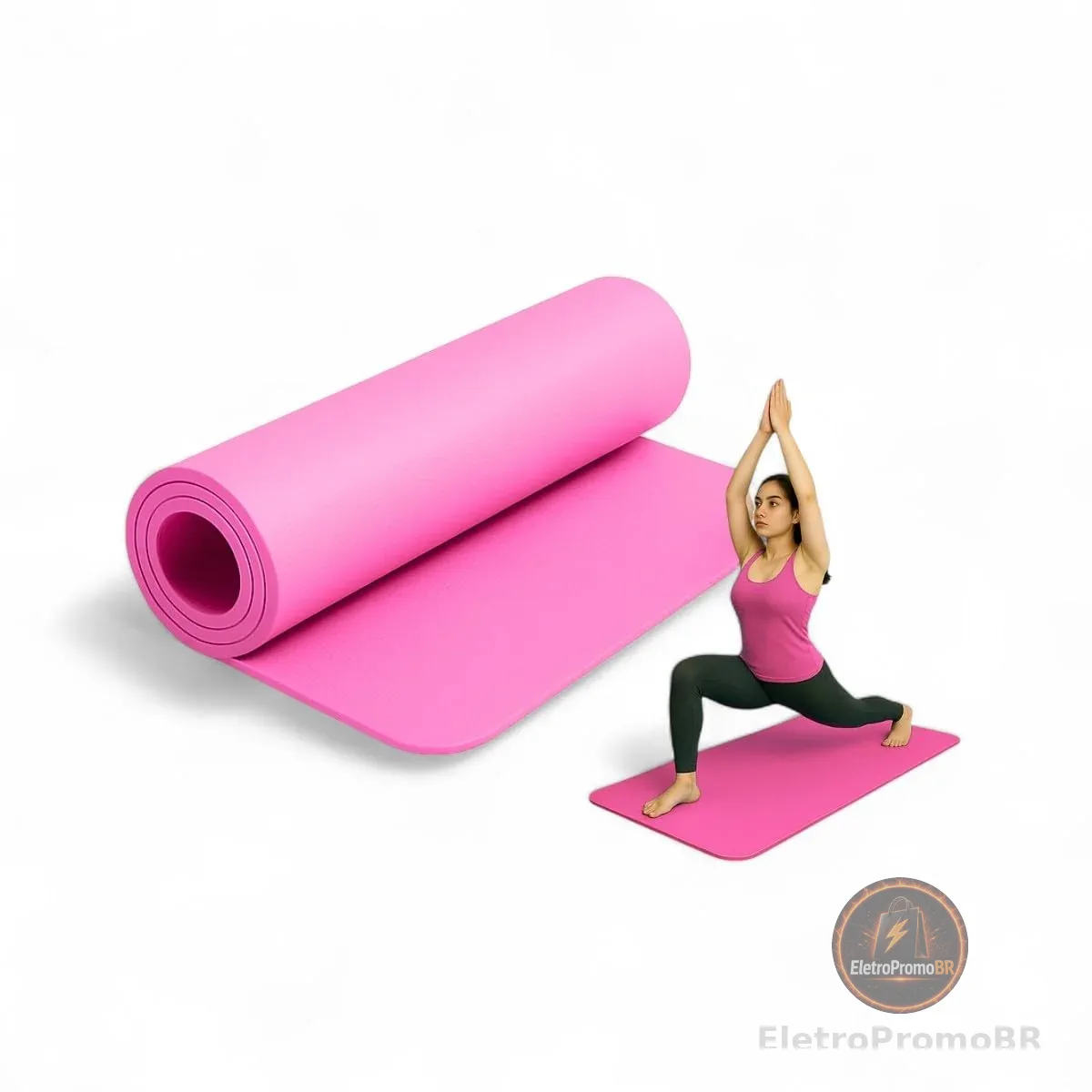 Tapete de Yoga Dupla Camada EVA 6mm Antiderrapante Pilates Fitness Ginástica