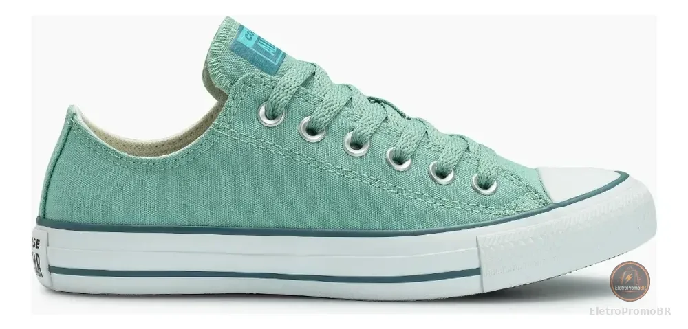 Tênis Converse Sem Gênero Taylor Ct3014 Curto T Verde Piscina/azul Lago/branco Liso 35 Br