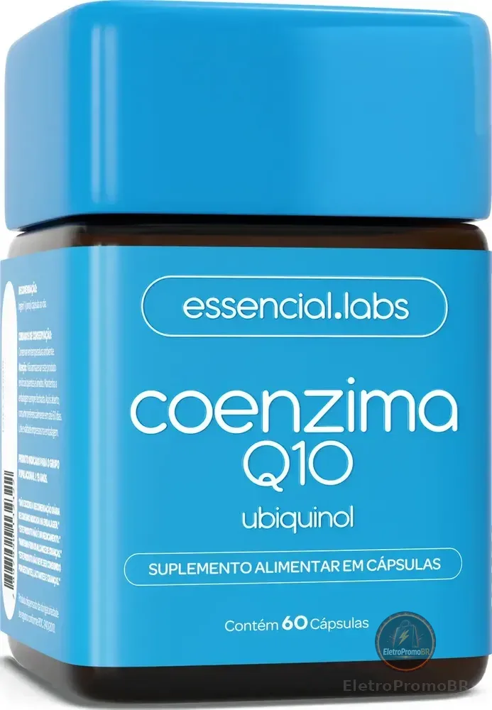 COENZIMA Q10 UBIQUINOL 100mg por Cápsula - 60 Cápsulas - Fórmula Concentrada com 100% de Pureza e Matéria-Prima Importada