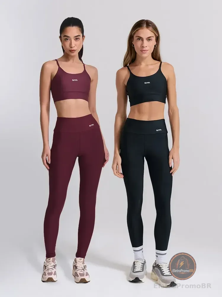Kit 2 Conjuntos Fitness Feminino Academia Zero Transparência Preto - Açaí M