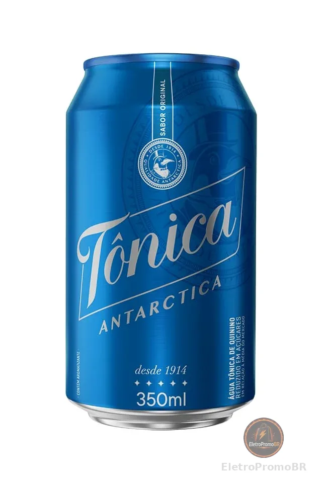 Água Tônica Antarctica, Lata 350ml, Pack com 12 unidades