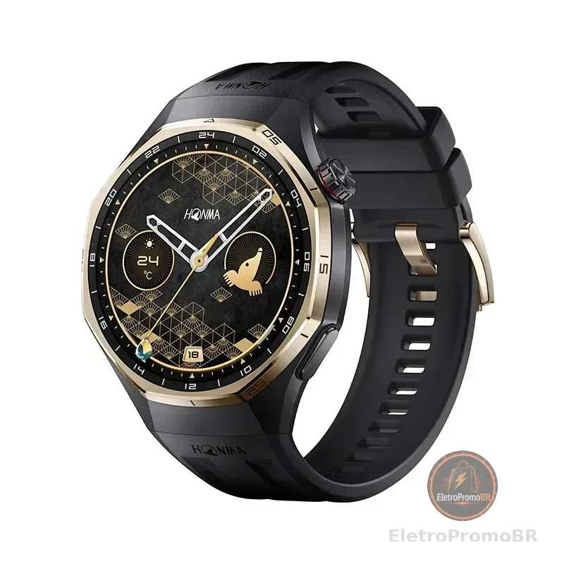 Smartwatch Huawei Watch GT 6 Pro HONMA de 46 mm Com Bateria de 21 Dias para Android e iOS