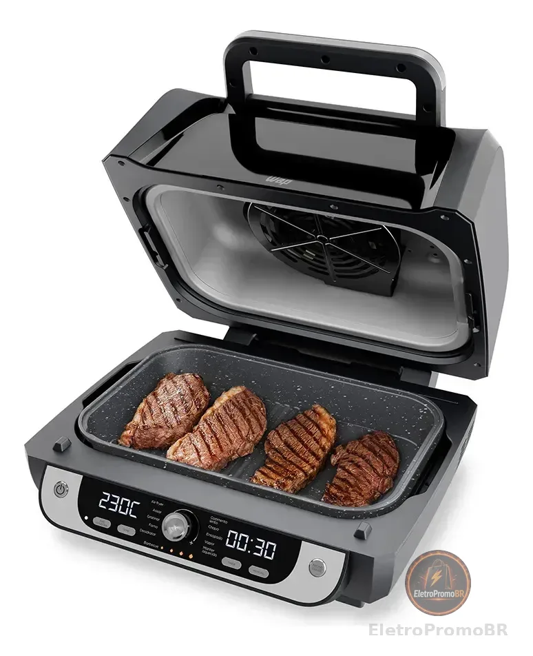 Fritadeira Elétrica Air Fryer WAP Barbecue com Painel Digital e 12 Funções 220V
