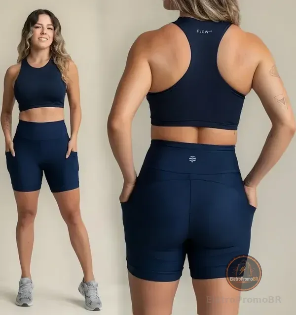 Conjunto Academia Feminino Top + Short - Zero Transparência