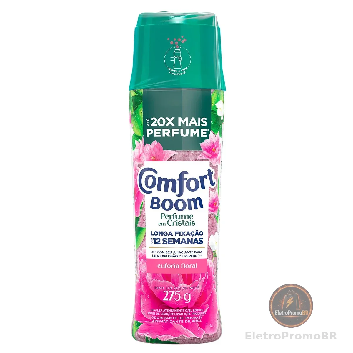 Comfort Boom Odorizador de Roupas Cristais de Perfume Euforia Floral 275gr