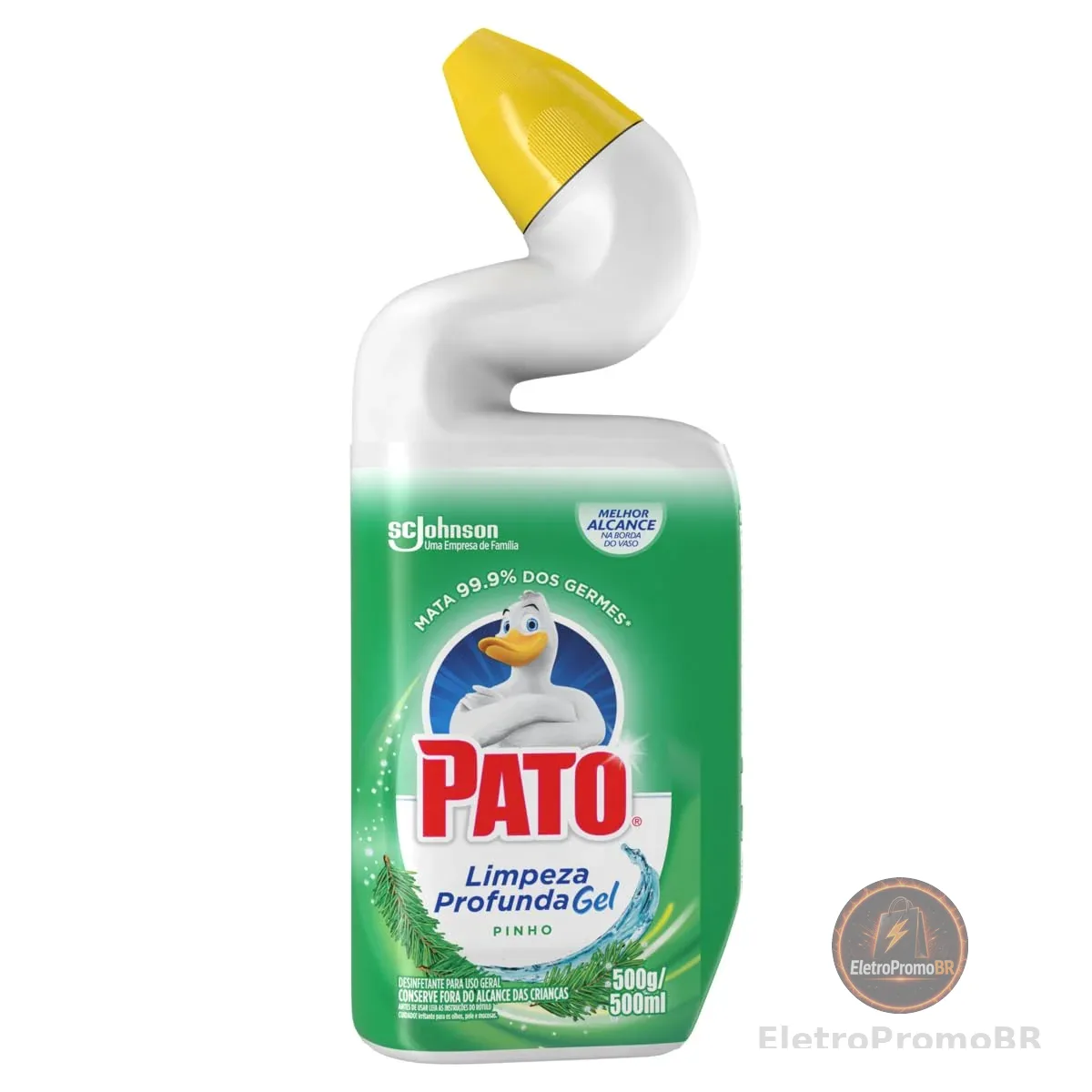 Pato Limpador Sanitário Gel Desinfetante, Pinho, Limpeza Profunda, 500ml