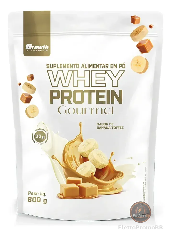 Whey Protein Gourmet 800g Growth Supplements - Banana Toffee Banana Toffee