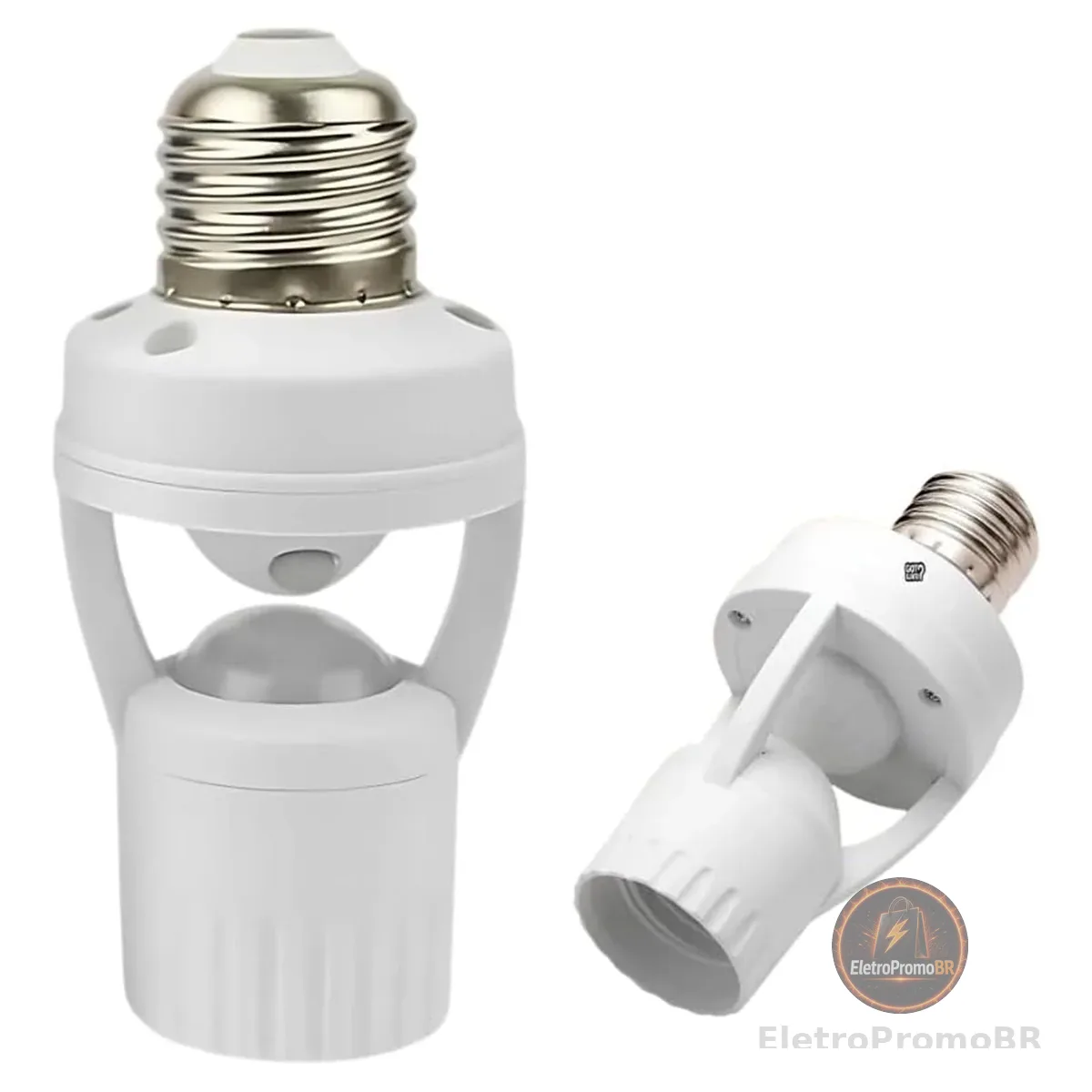 Fotocélula Soquete Sensor de Movimento para Lâmpada Soquete E27 Controle Automático de Iluminação Economia de Energia Ideal para Áreas Externas Garagem Corredores (1PCS)