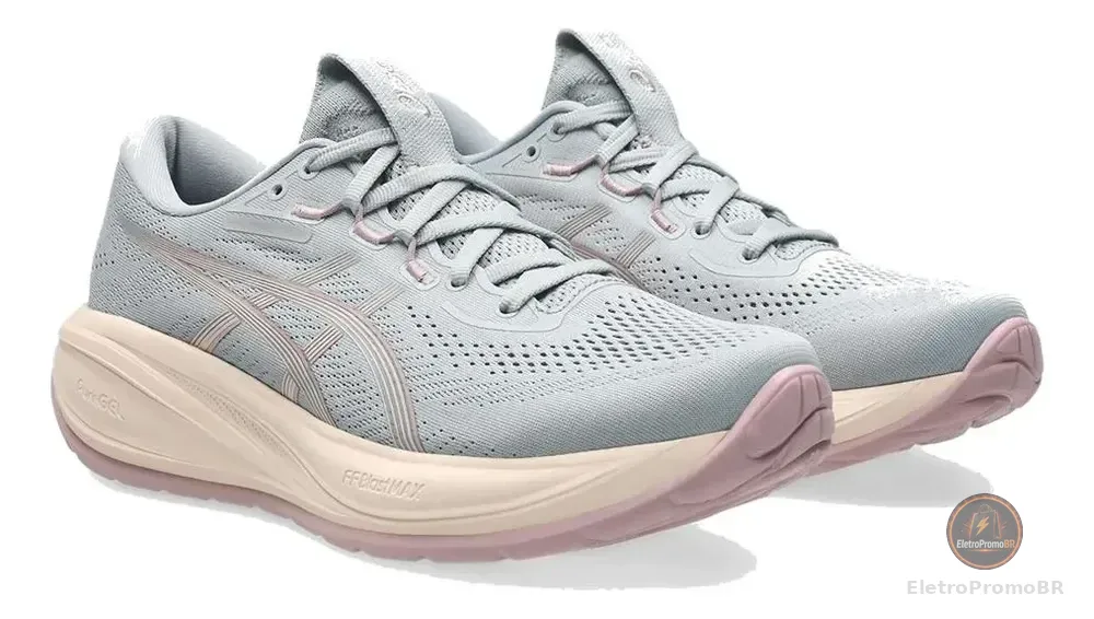 Tênis Asics Gel-cumulus 28 Feminino Cinza/rosa 38 Br