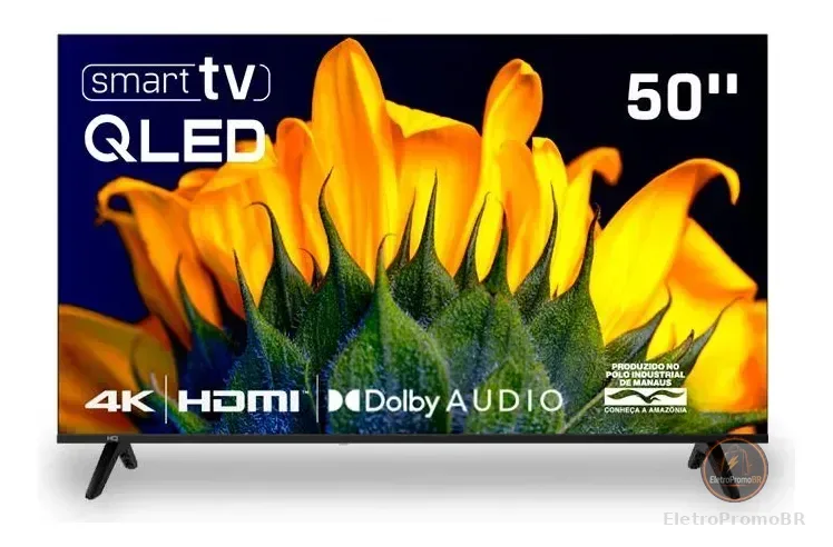 Smart Tv Hq Qled 50 Polegadas 4k Wi-fi Bluetooth Hq-qled50sm