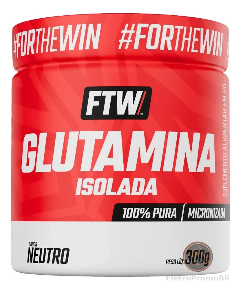 Glutamina 100% Pura e Isolada Pote 300g - FTW