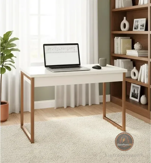 Mesa Home Office Escrivaninha Industrial Quarto Notebook