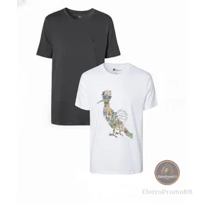Kit 2 Camisetas Estampa Pica-Pau Selo e Notificação Reserva