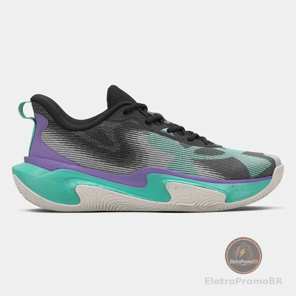 Tênis Masculino Layup Under Armour Black/purplhebe/grenmod Liso 40 Br