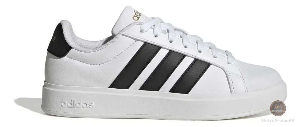 Tênis Feminino Streettalk adidas Ftwwht/cblack/goldmt Liso 38 Br